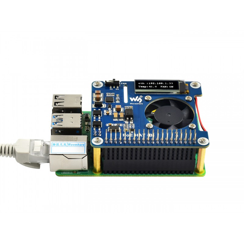Powerover Ethernet Hat Raspberry Pi 3B/4B
