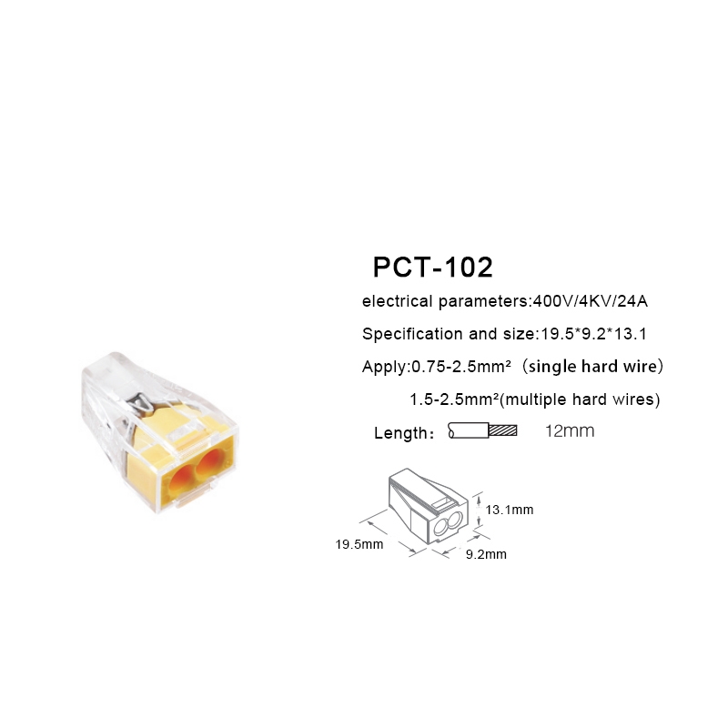 PCT-102 Push Splice Cable Connector Conductor