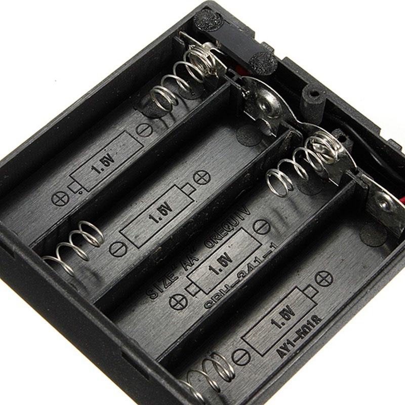 6V 4 X AA Battery Holder With OFF/ON Switch
