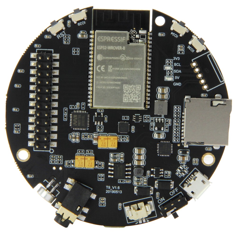 LILYGO TTGO TAudio V1.6 ESP32-WROVER SD Card Slot Bluetooth WI-FI Module MPU9250 WM8978 12Bits WS2812B