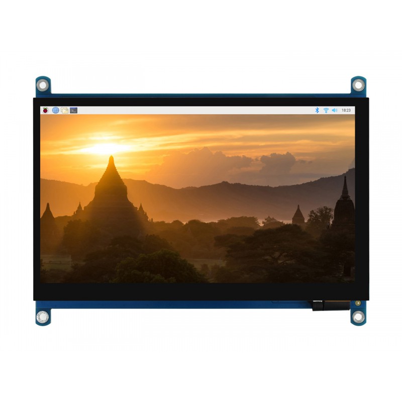 7inch QLED Quantum Dot Display, Capacitive Touch, 1024×600, G+G Toughened Glass Panel