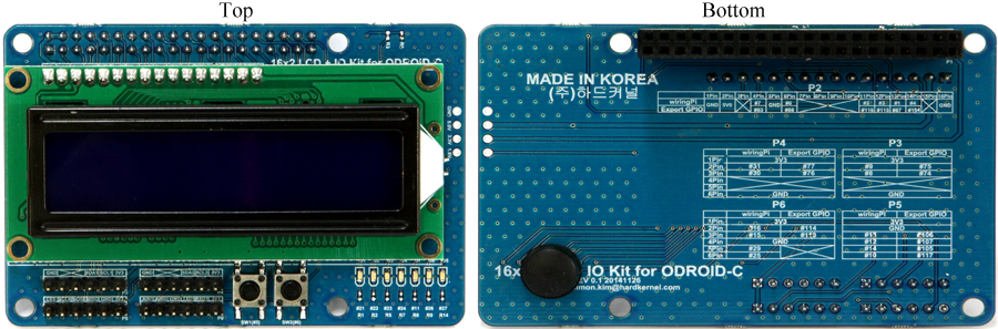 16x2 LCD + IO Shield