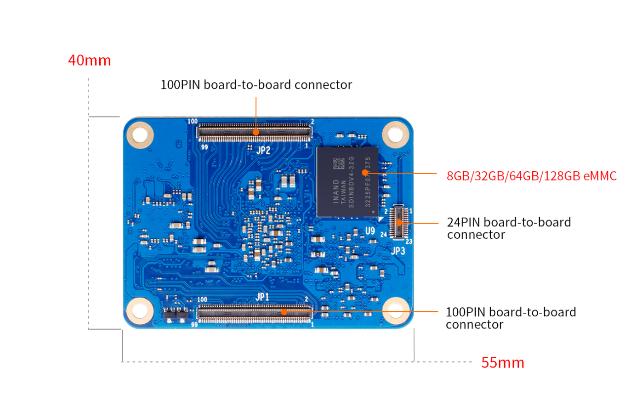  Orange Pi CM4 Bottom