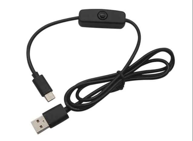 USB A TO USB C POWER CABLE WITH SWITCH