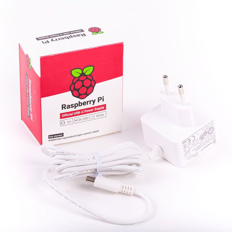 Raspberry Pi 4 Model B Official PSU, USB-C, 5.1V, 3A