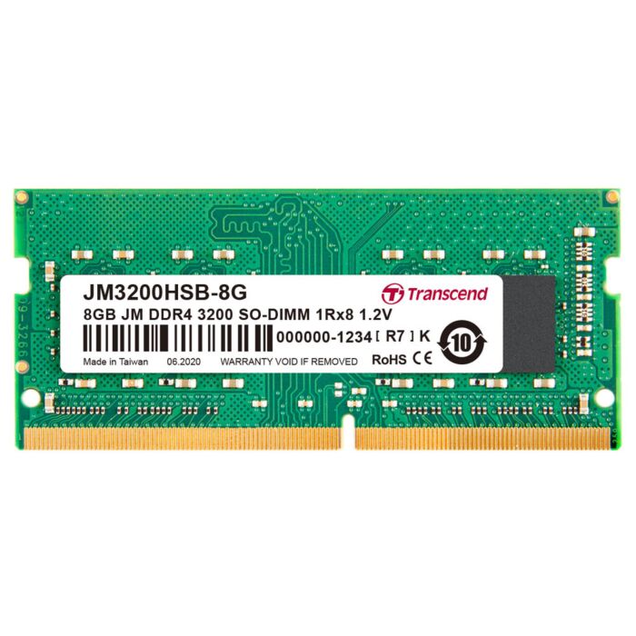 TRANSCEND NOTEBOOK RAM 8GB DDR4 3200MHZ SO-DIMM 