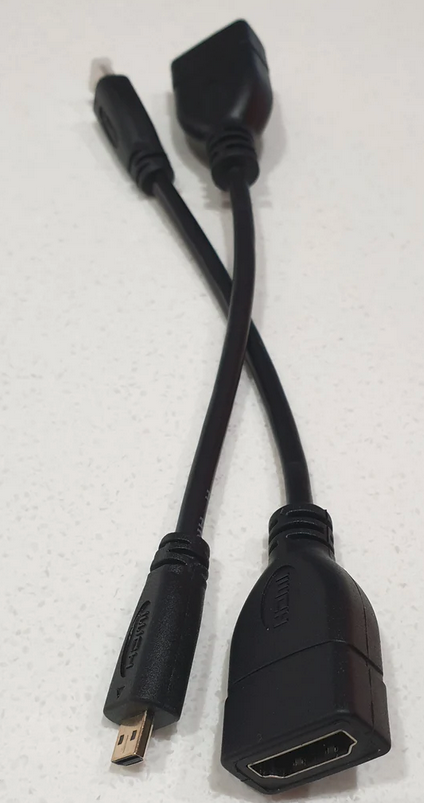 Micro HDMI male to HDMI female Converter Cable