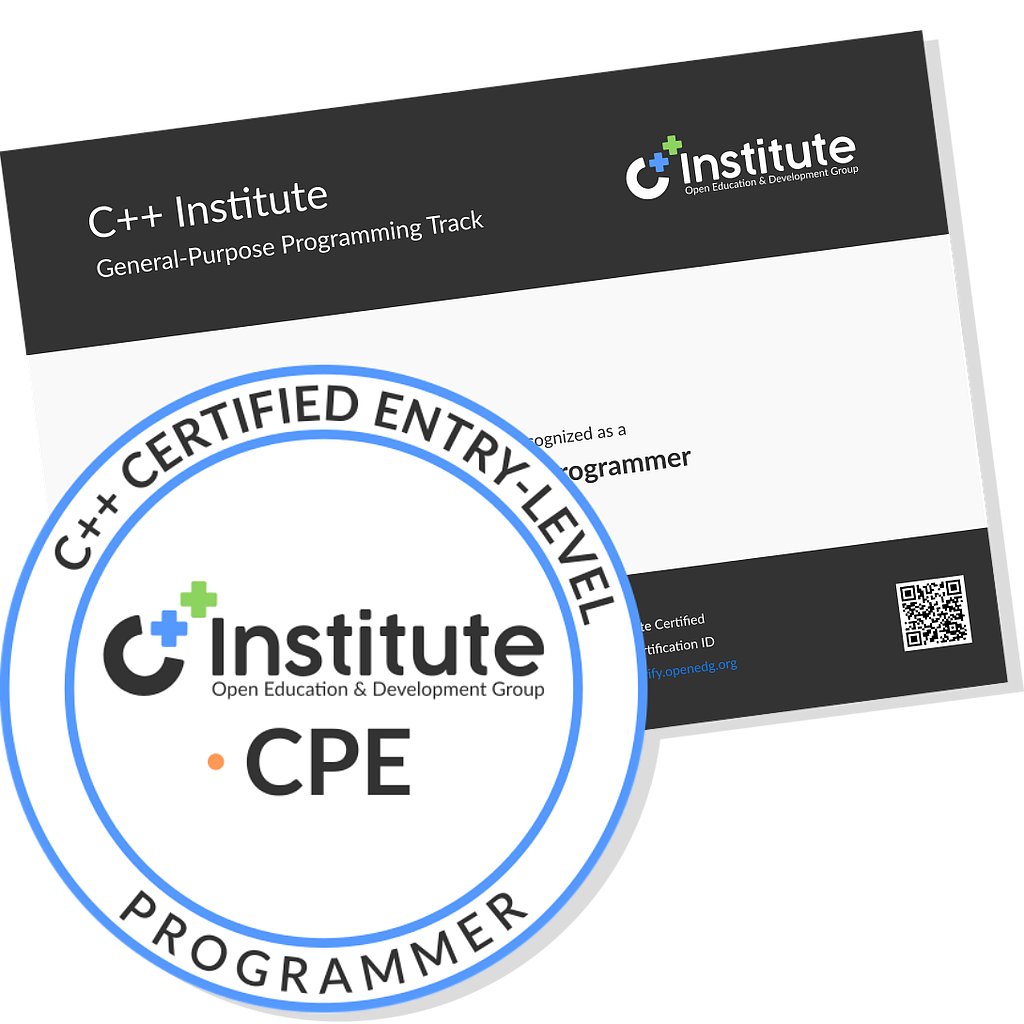 C++ Certified Entry-Level Programmer (CPE-20-01) Exam