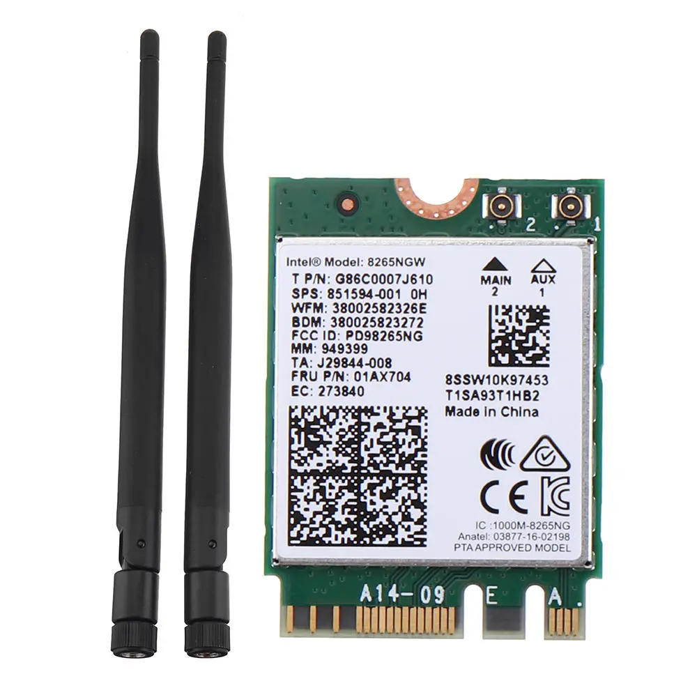 AC8265 Wireless NIC for Jetson Nano, WiFi / Bluetooth