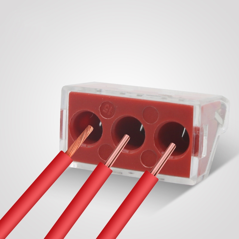 PCT103D 3 Pin Push Splice Cable Connector Conductor