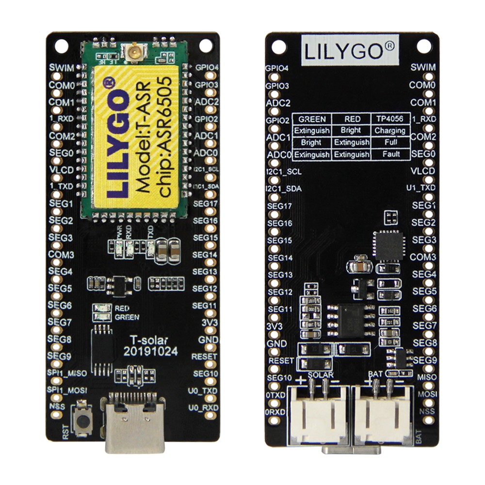 LILYGO® TTGO T-Solar 433MHz Solar Power Development Board STM8L152 CPU SX1262 Lora With Antenna