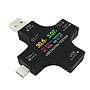 USB Power Meter with USB type-C, type-B, and Micro USB Port, RGB and Bluetooth